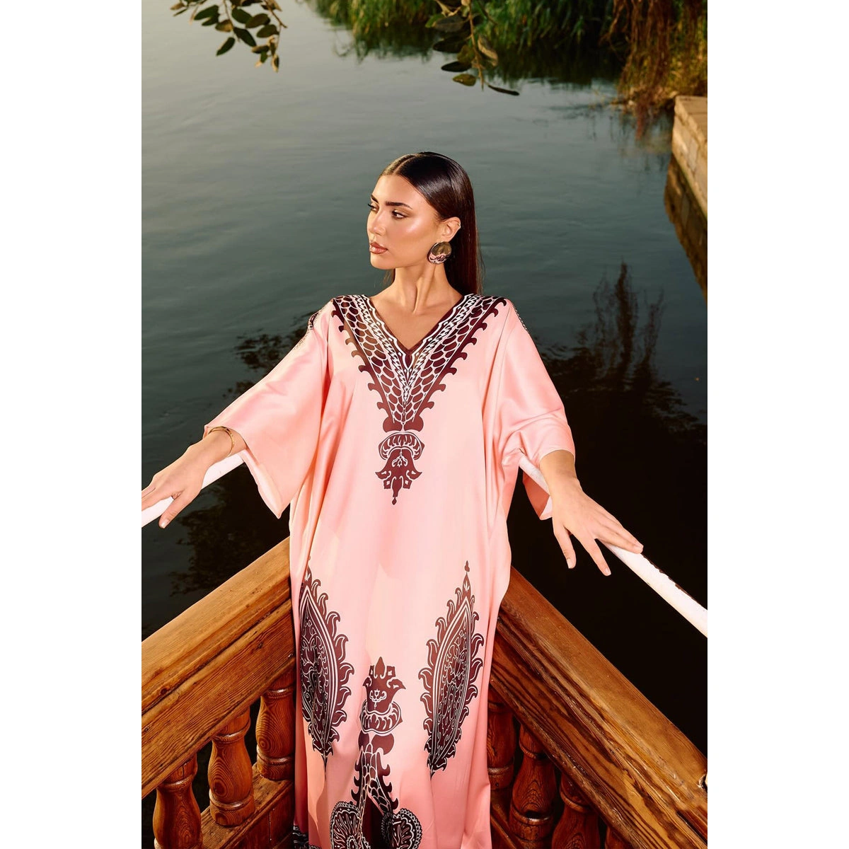 فستان قفطان ماكسي مطبوع من كارينا 58793