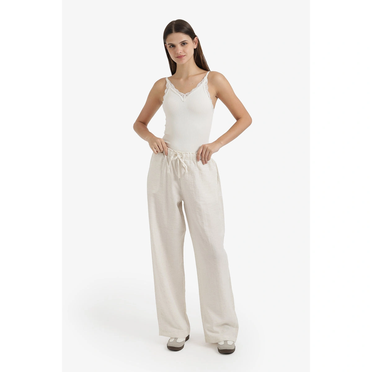 بنطلون واسع برباط خصر من كارينا 58684