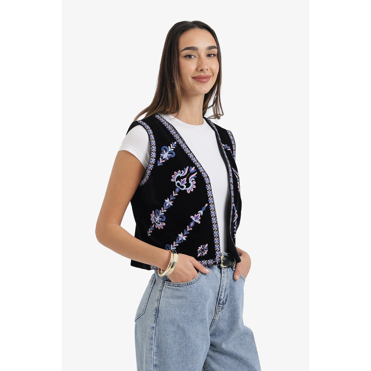 فيست قطيفة مطرز من كارينا 58606