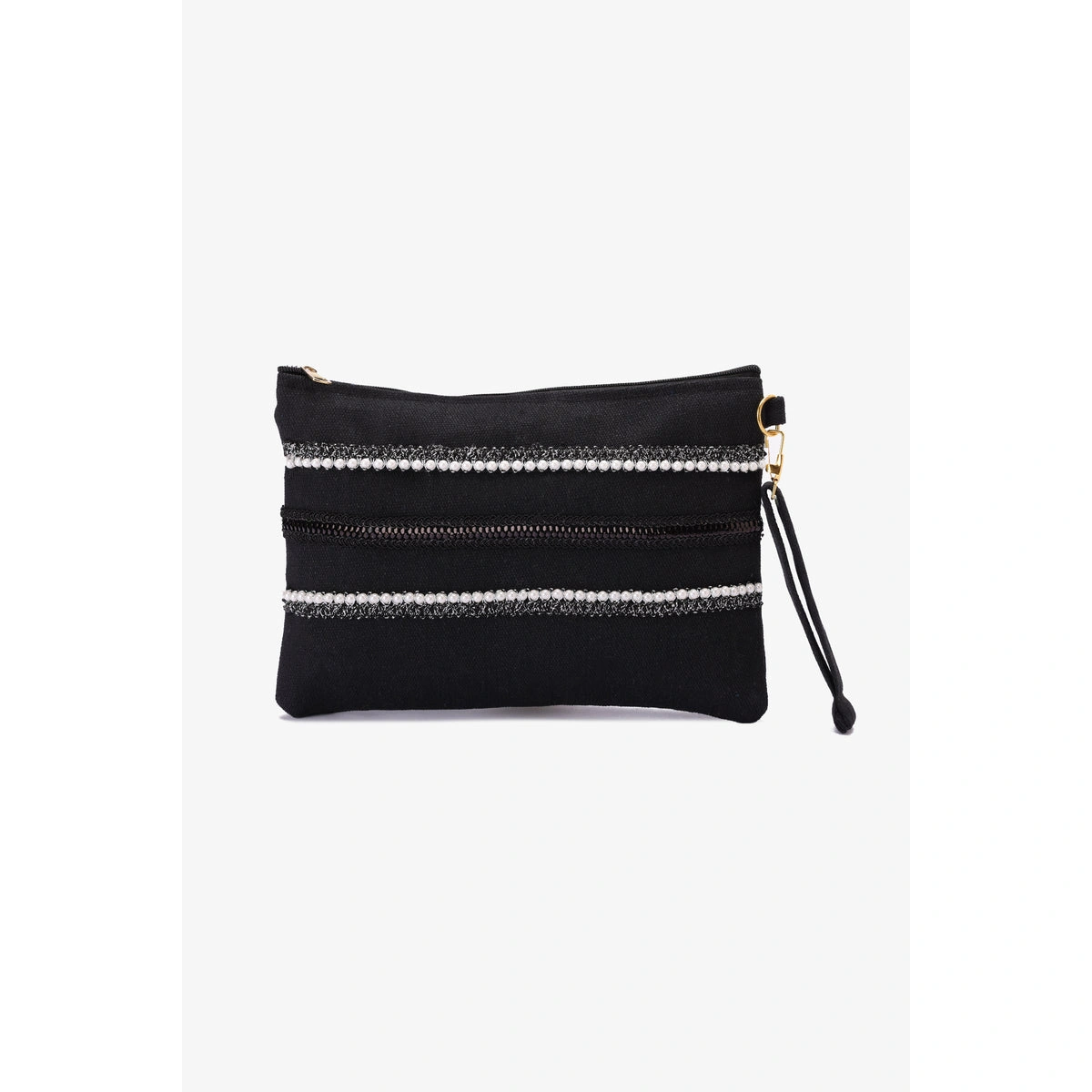 شنطة شاطئ منسوجة مزينة باللؤلؤ من كارينا 57921