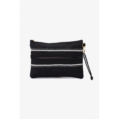 شنطة شاطئ منسوجة مزينة باللؤلؤ من كارينا 57921