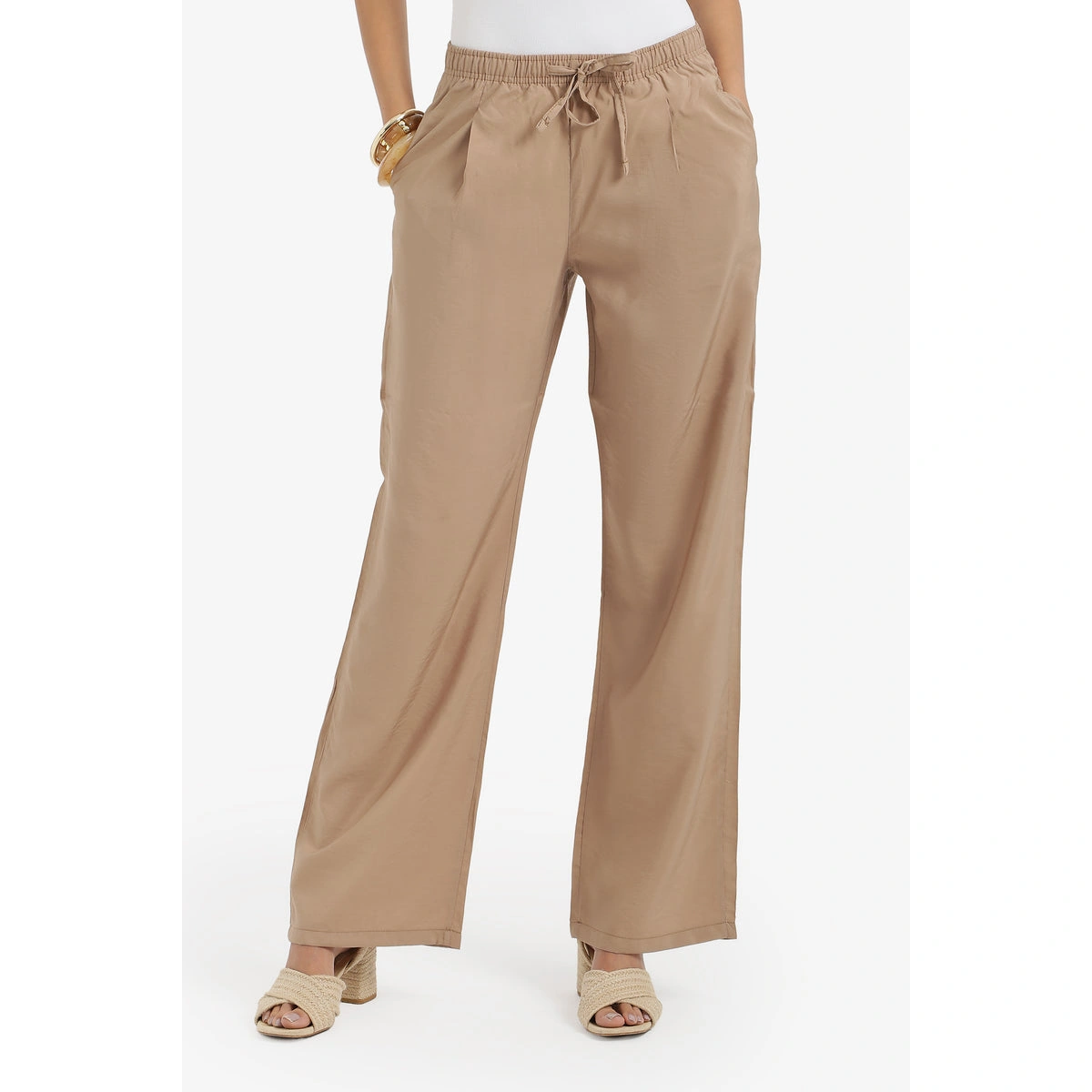 بنطلون حريمي برباط خصر فسكوز من كارينا 58781