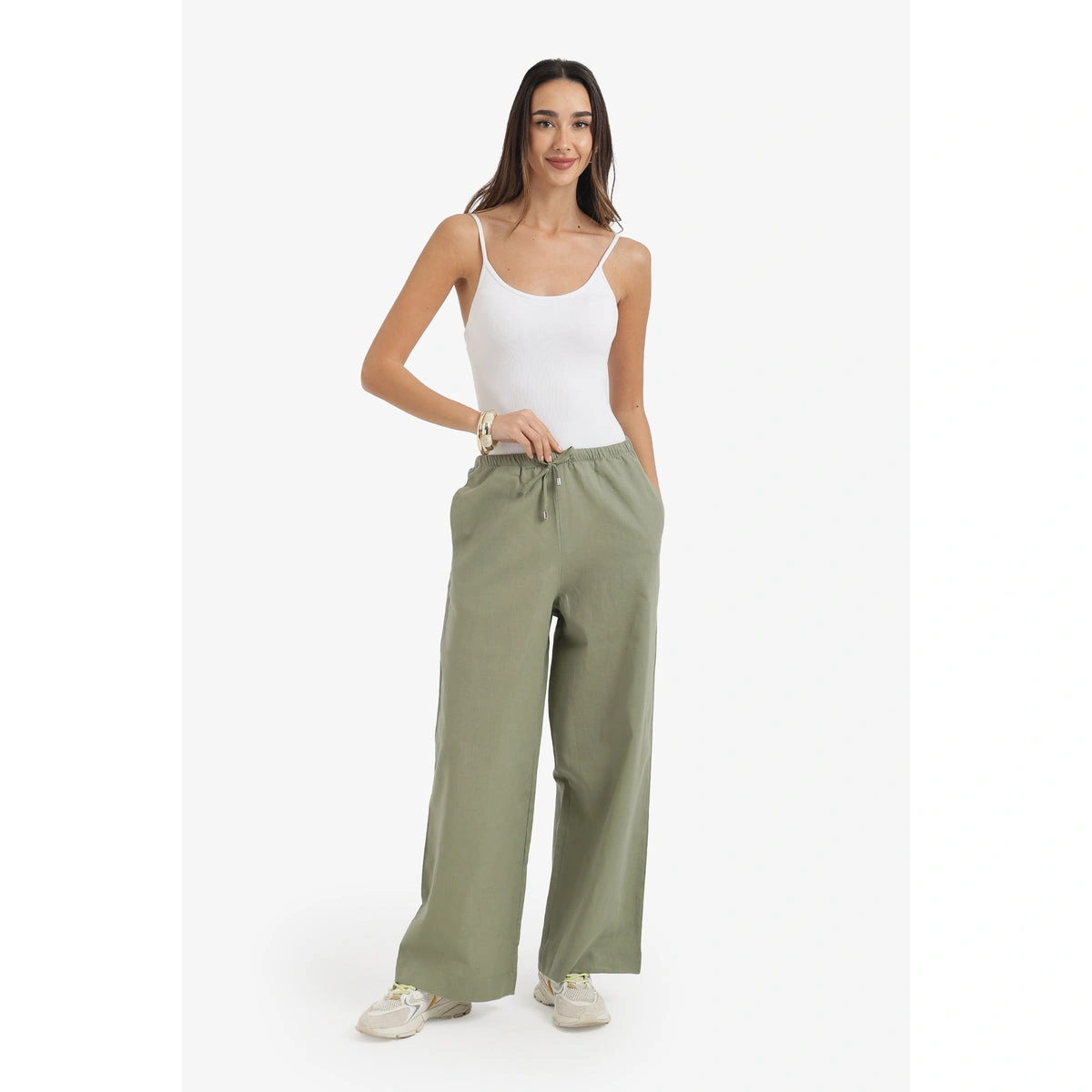 بنطلون لاونج واسع حريمي بولي أميد من كارينا 58705