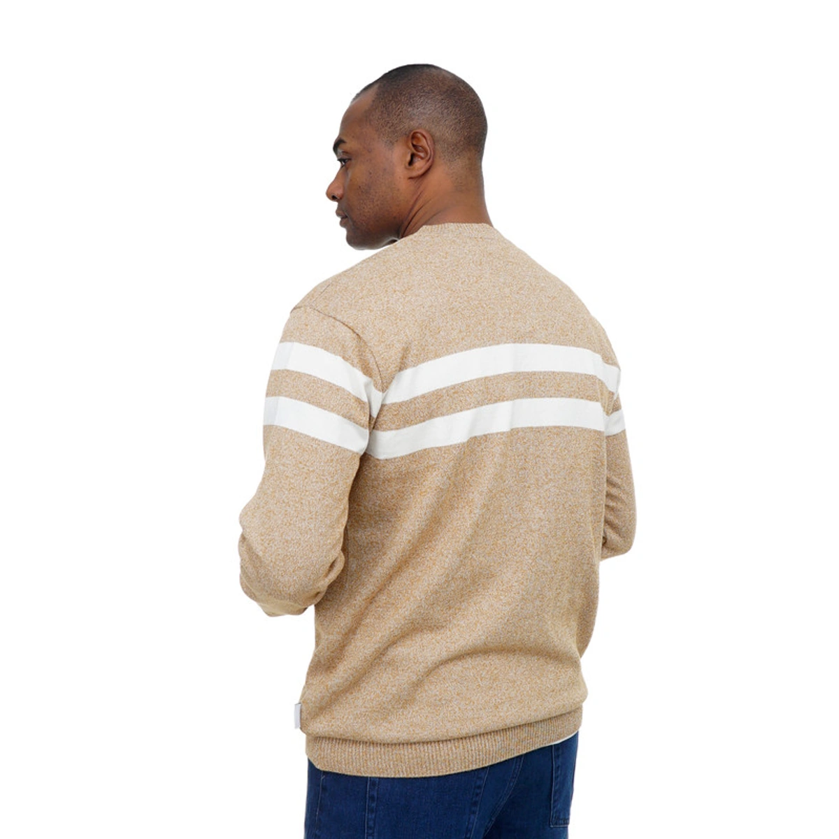 بلوفر صوف رجالي بخطين - 108020025