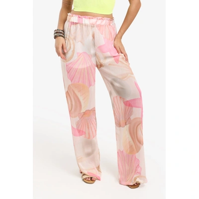 بنطلون شاطئ شيفون بطبعة أصداف من كارينا 57718