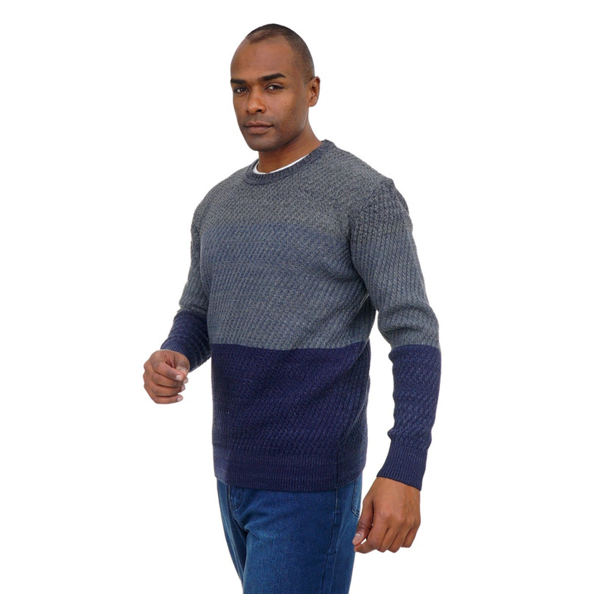 بلوفر صوف رجالي رقبة دائرية - 108020027