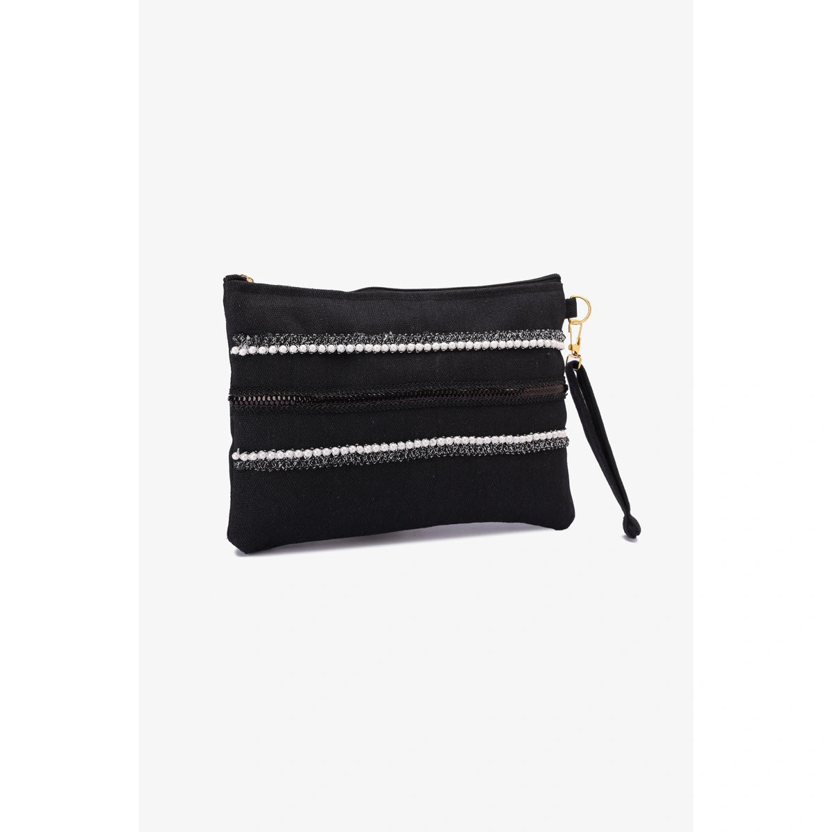 شنطة شاطئ منسوجة مزينة باللؤلؤ من كارينا 57921