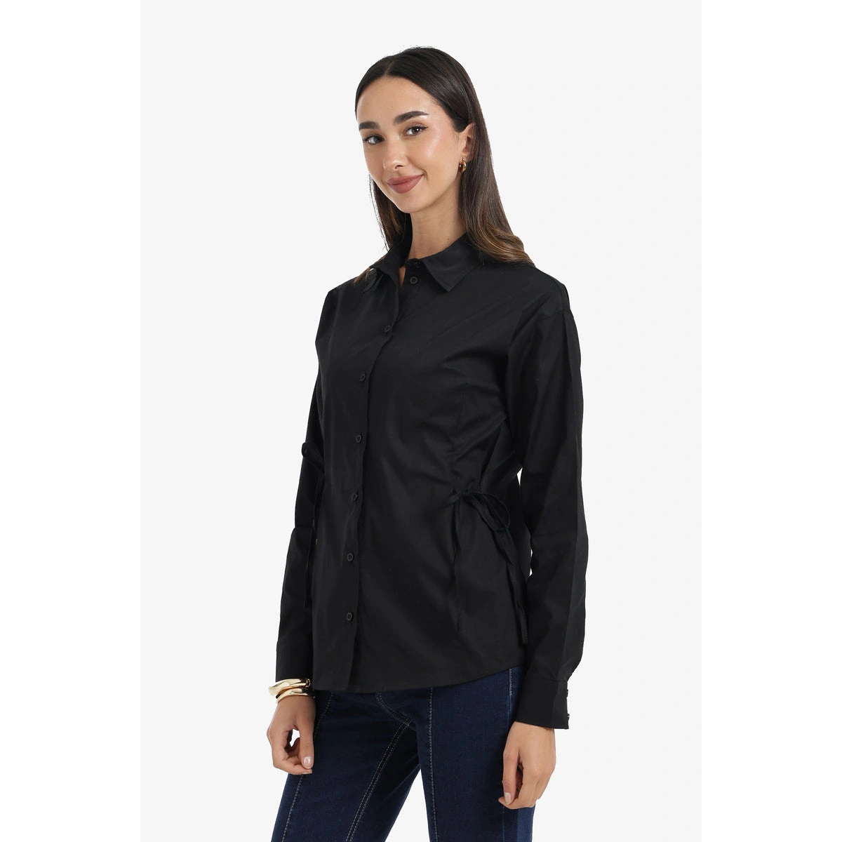 قميص برباط جانبي حريمي بوبلين من كارينا 58651