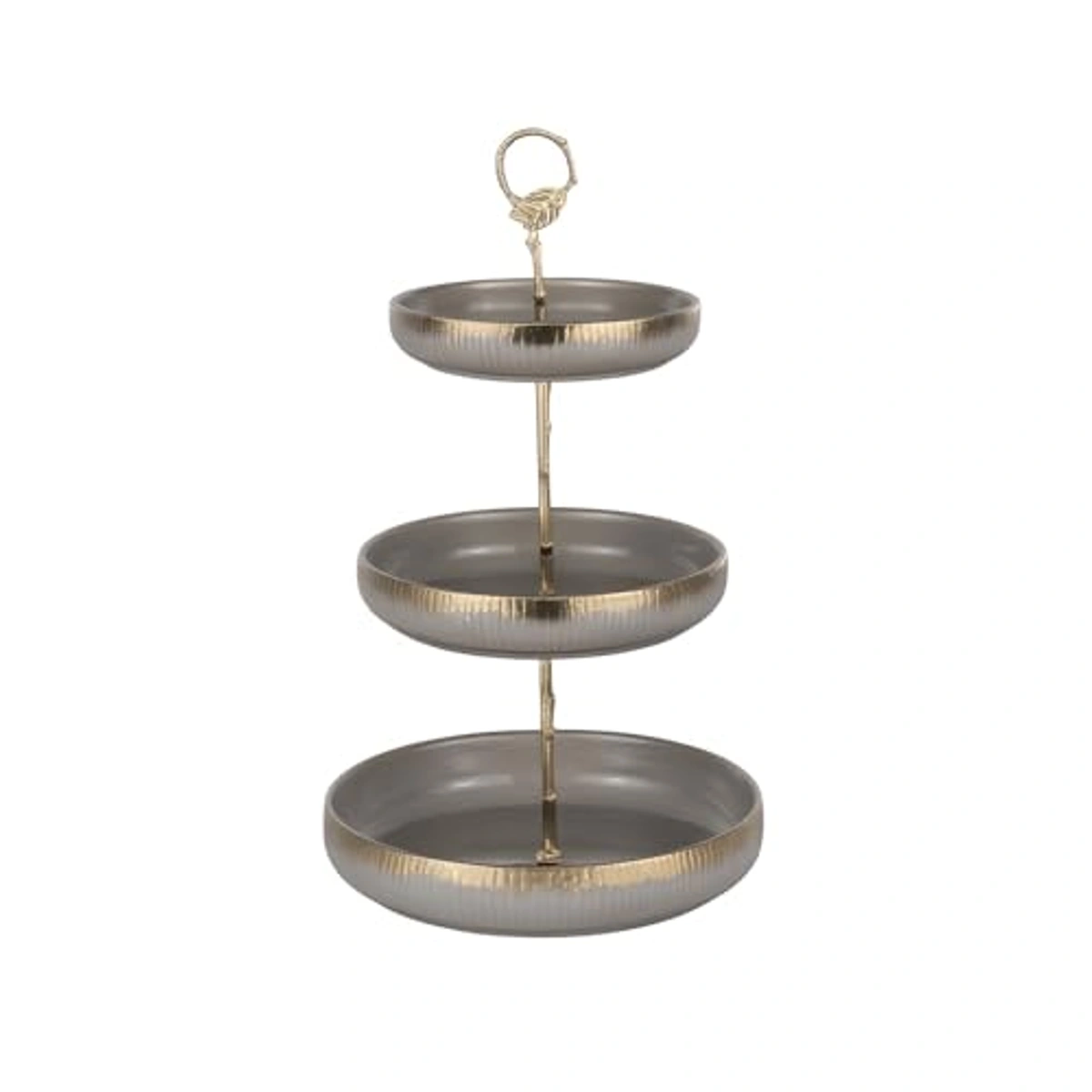 حامل تقديم حلوى من البورسلين - 3 طبقات - 27127