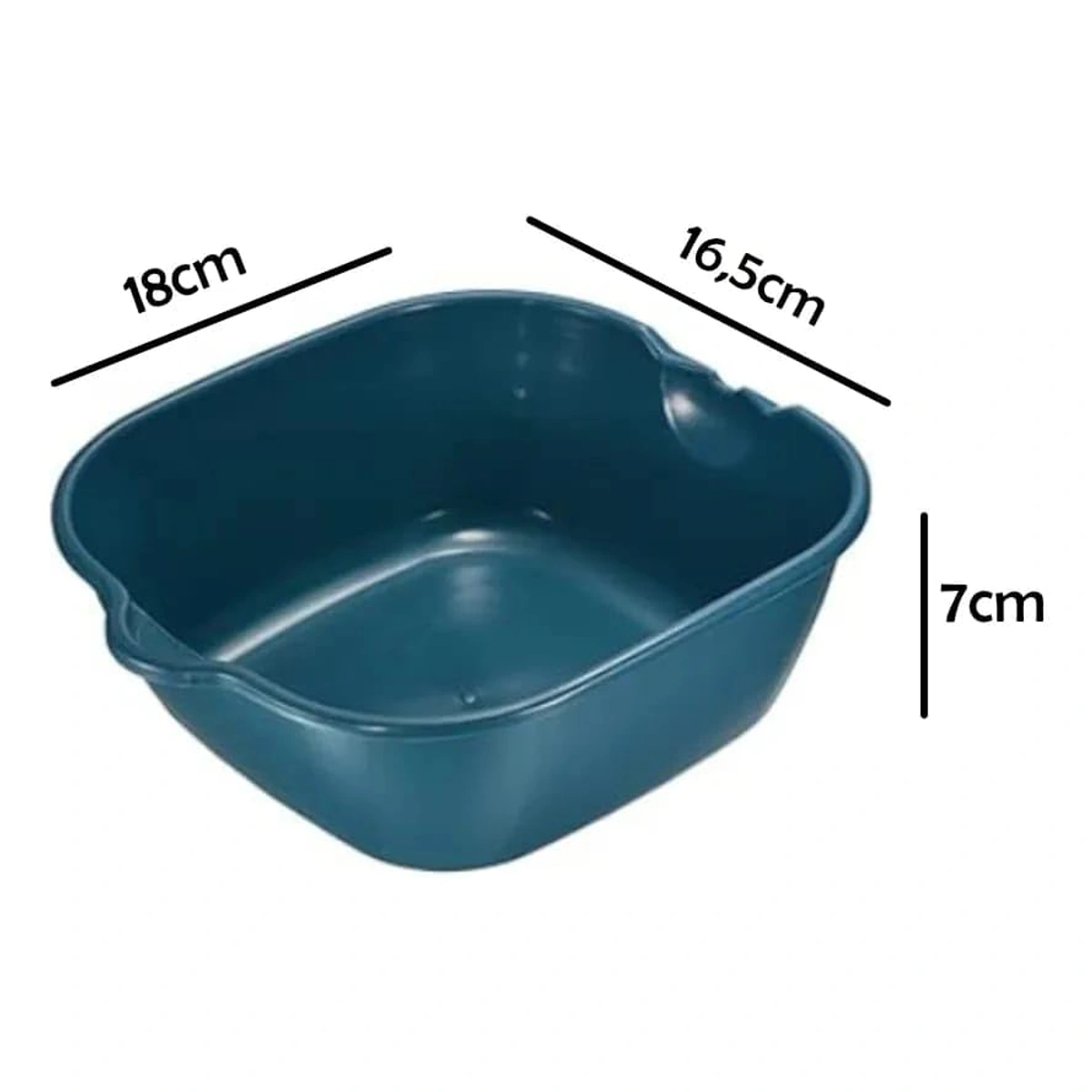 طبق غسيل بلاستيك مربع مع مقابض - 10 لتر