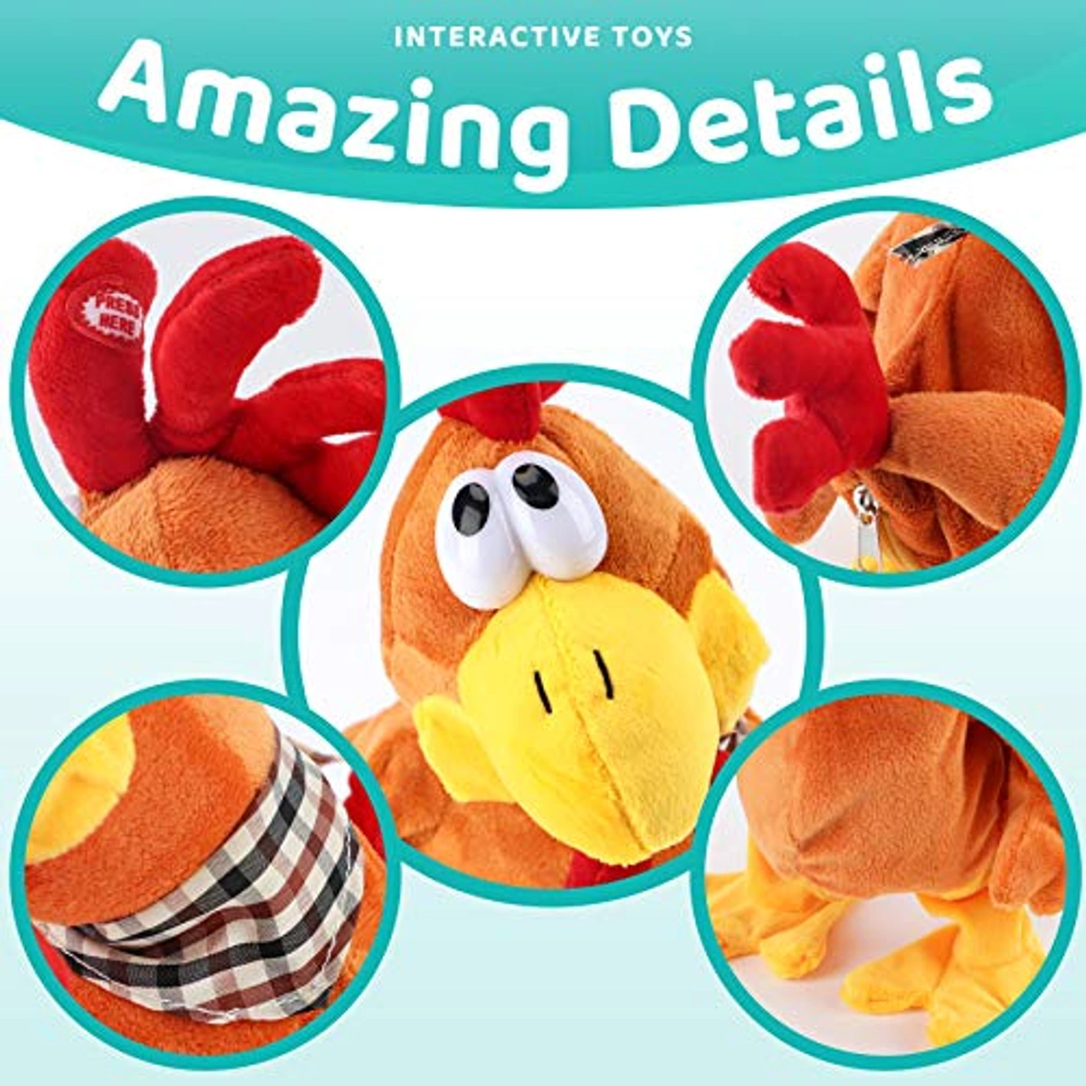 لعبة محشوة على شكل فراخ موسيقية - 33 سم