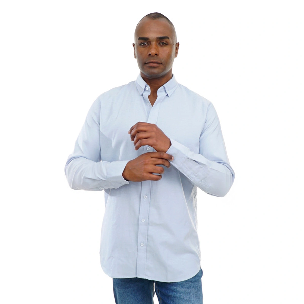 قميص رجالي كاجوال سادة بأكمام طويلة - 104010094