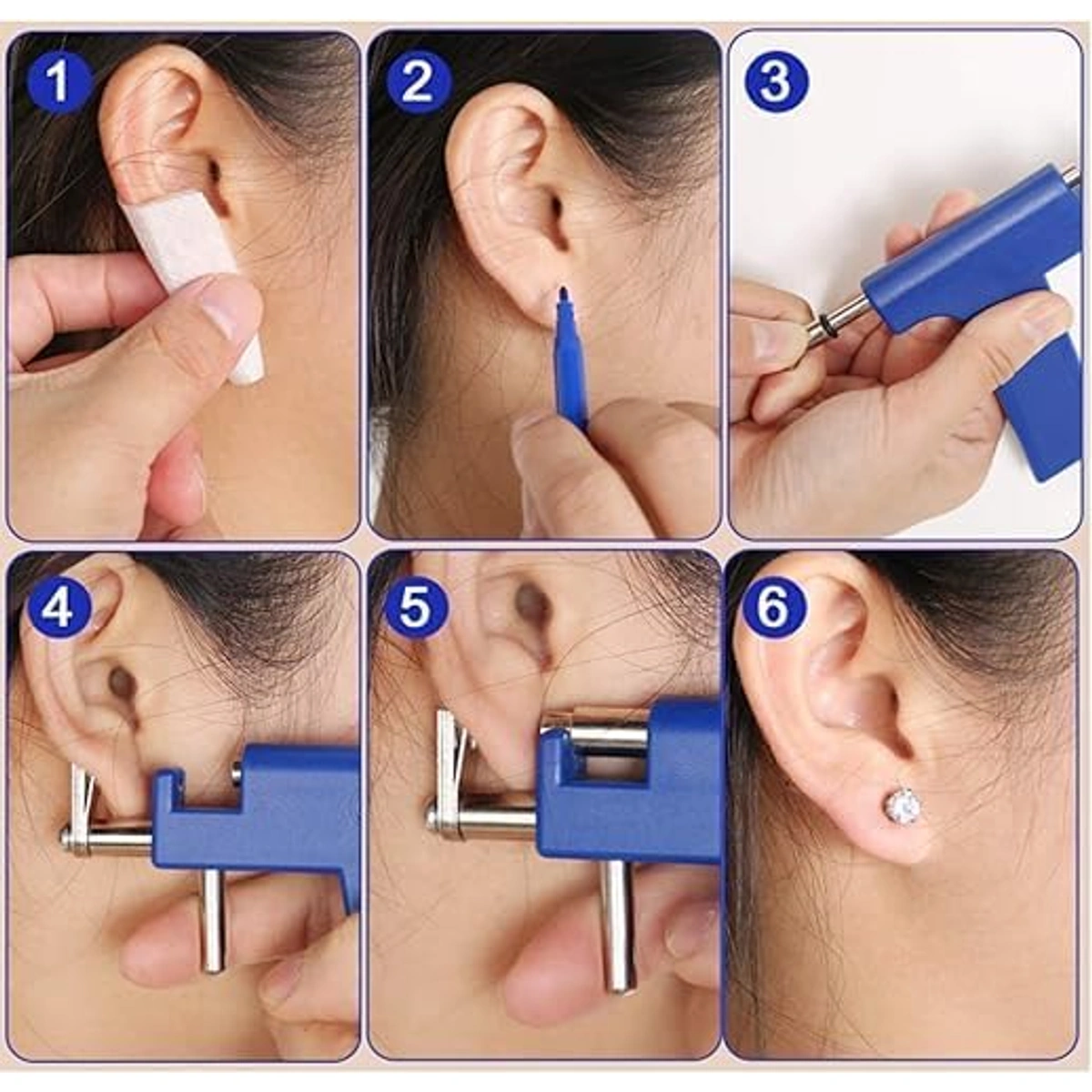 جهاز ثقب الأذن - ازرق