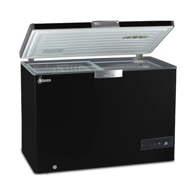 بنجوين فريزر افقي - 317 لتر - اسود - باب زجاج جرار - LG كمبروسر - ES350