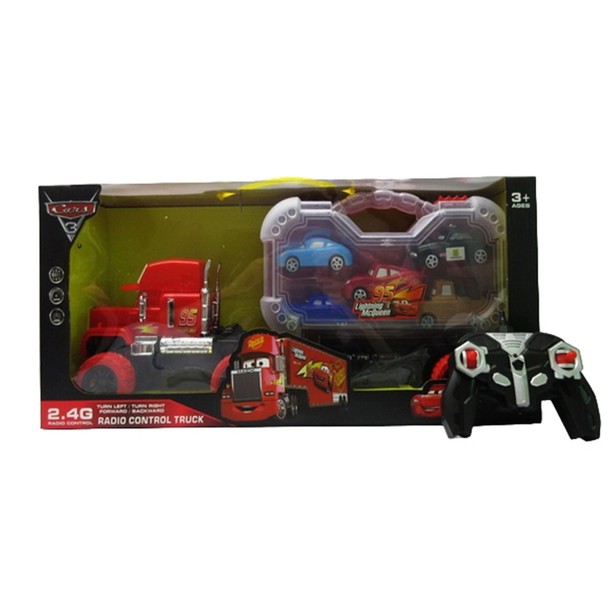 Jada RC Lightning McQueen Glow Racer – Voiture Téléguidée 1:14, éclairage Au Sol, Sous Licence Disney Pixar, Dès 6 Ans
