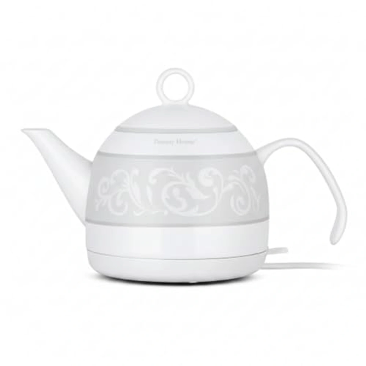 براد شاي تركي بزهرة التوليب - 1.7 لتر - فضي