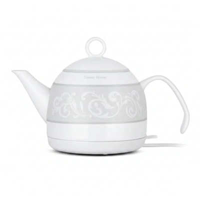 براد شاي تركي بزهرة التوليب - 1.7 لتر - فضي