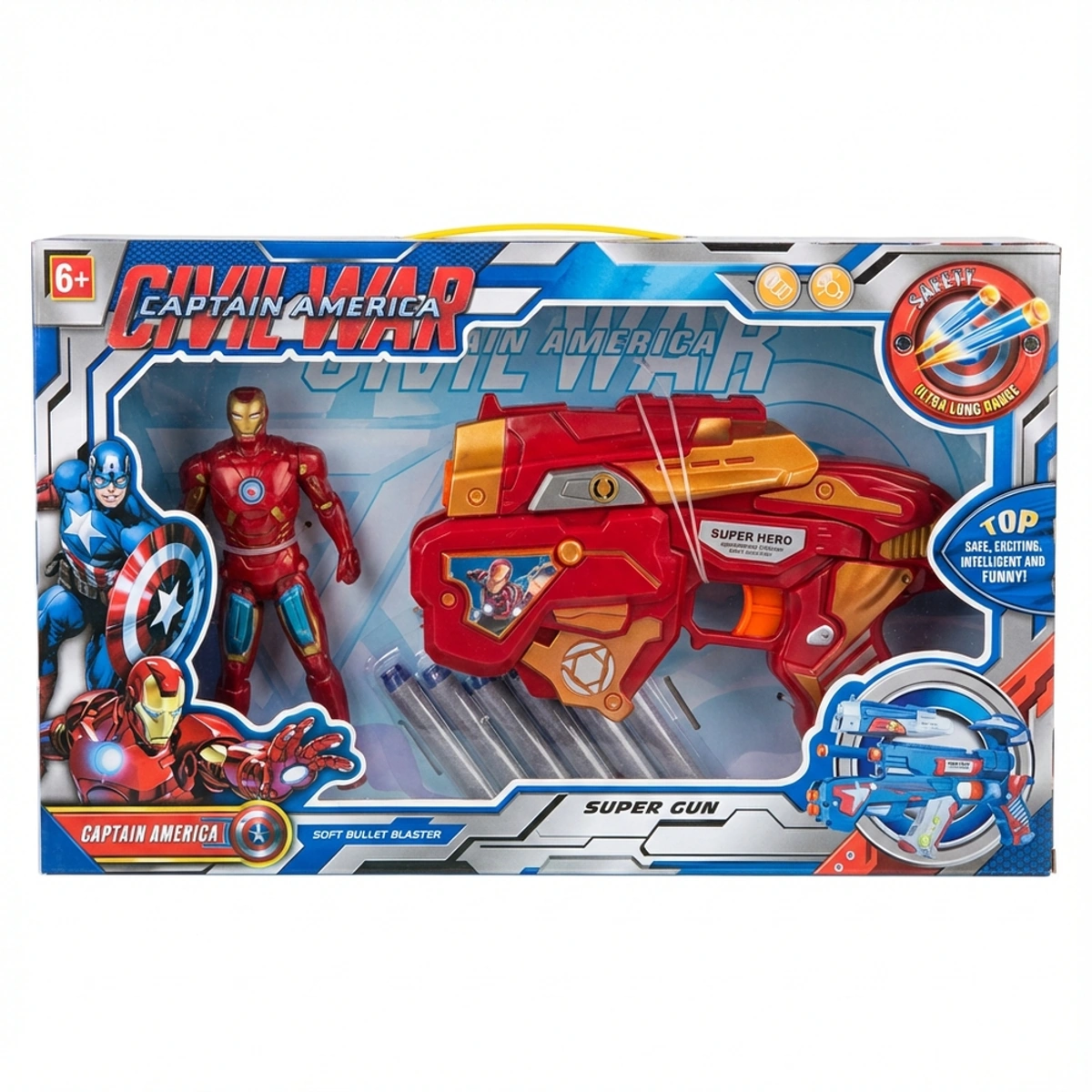 Iron Man Red Foam Dart Gun Toy 16cm SB268-B
