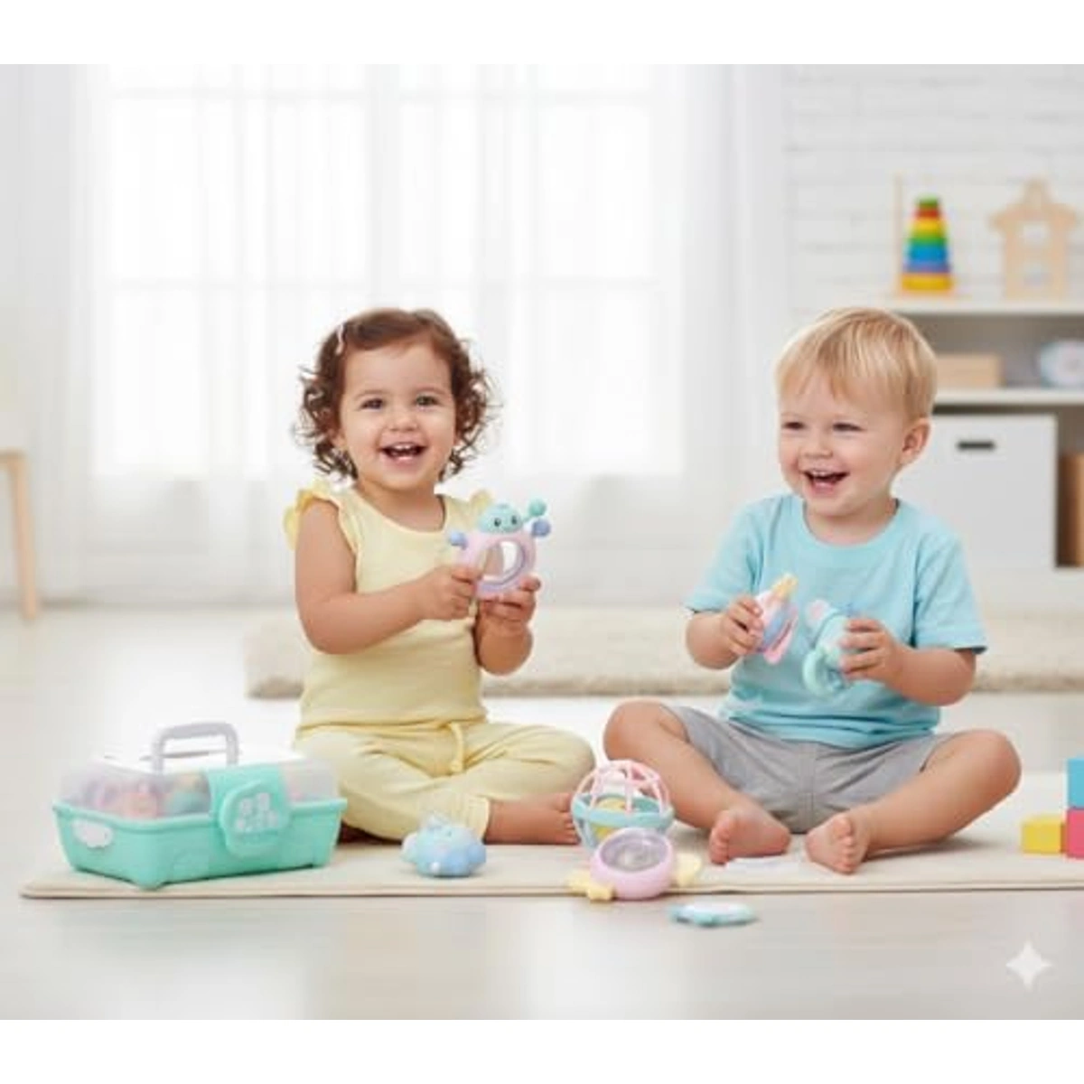 مجموعة ألعاب شخشيخة للرضع 10 قطع