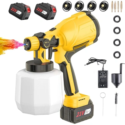 بخاخ طلاء كهربائي لاسلكي - أصفر