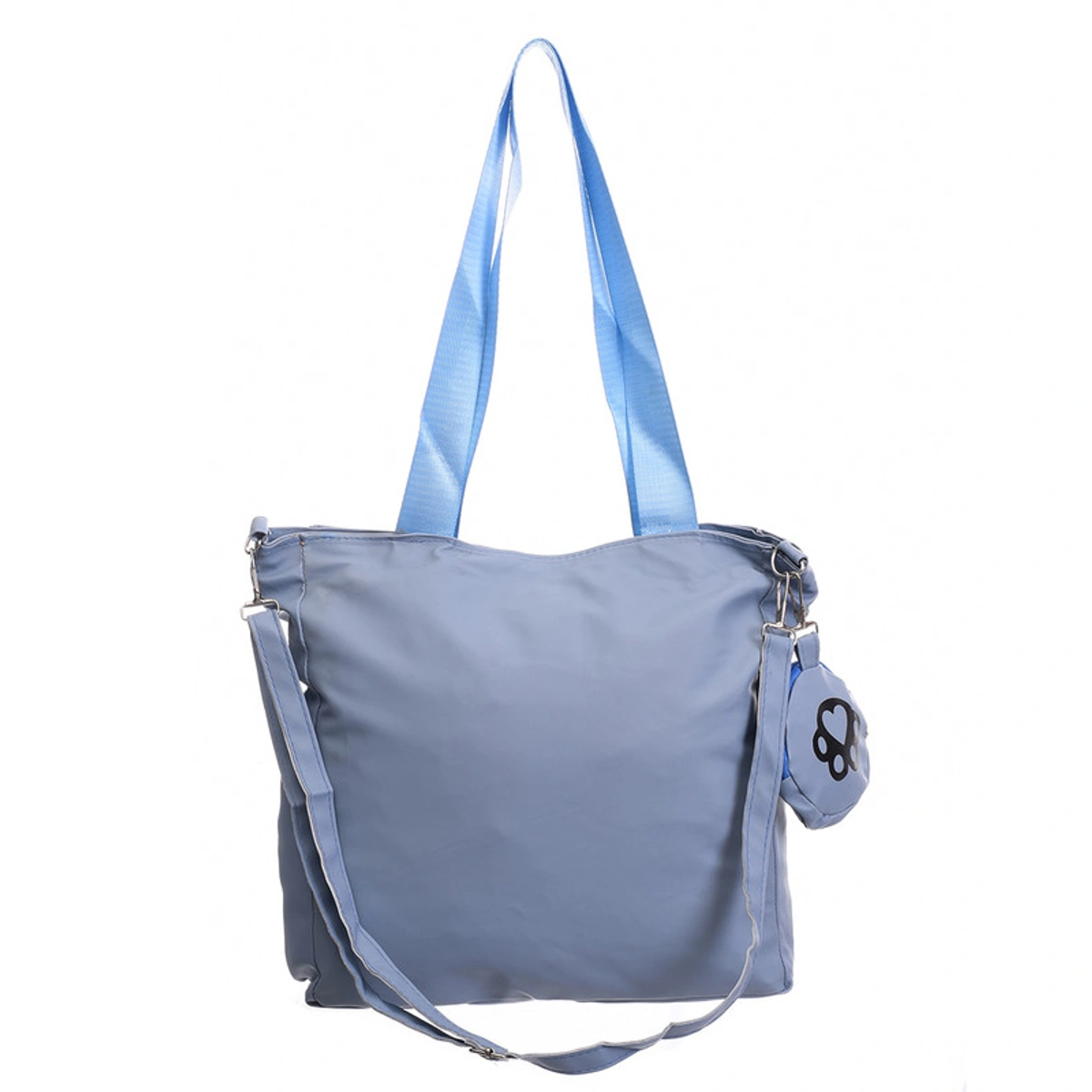 شنطة كتف حريمي وتر بروف متعددة الجيوب بطبعة مع محفظة خارجية