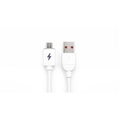 دادو كابل مايكرو USB شحن سريع - 18 وات 3 أمبير بمؤشر LED - 1 متر أبيض -DC-187 -  بدون ضمان