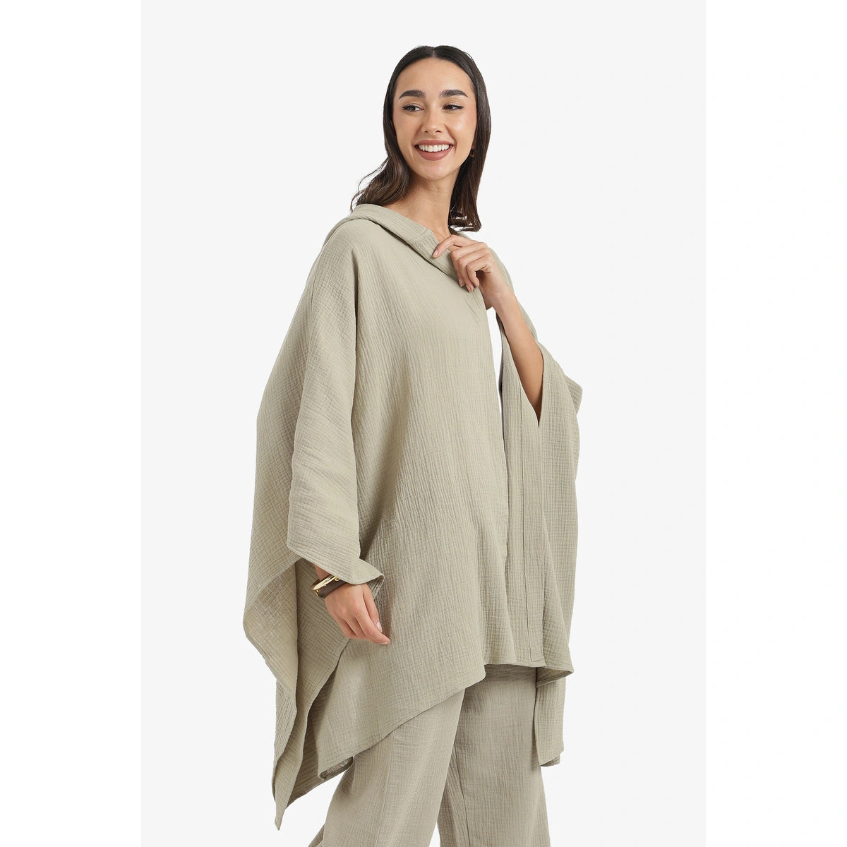 كارديجان لاونج حريمي قطن بغطاء رأس من كارينا 58702