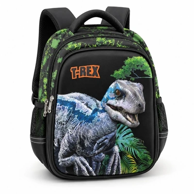 بي. زد حقيبة ظهر مدرسية بتصميم ديناصور T Rex - 16 بوصة - T995