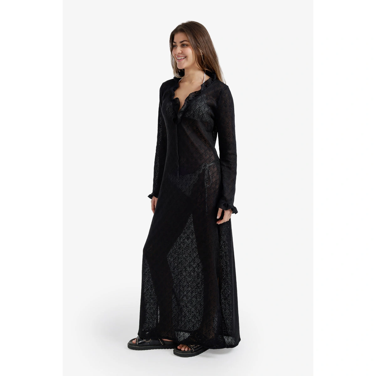 فستان شاطئ بكشكشة من الحافة من كارينا 58681