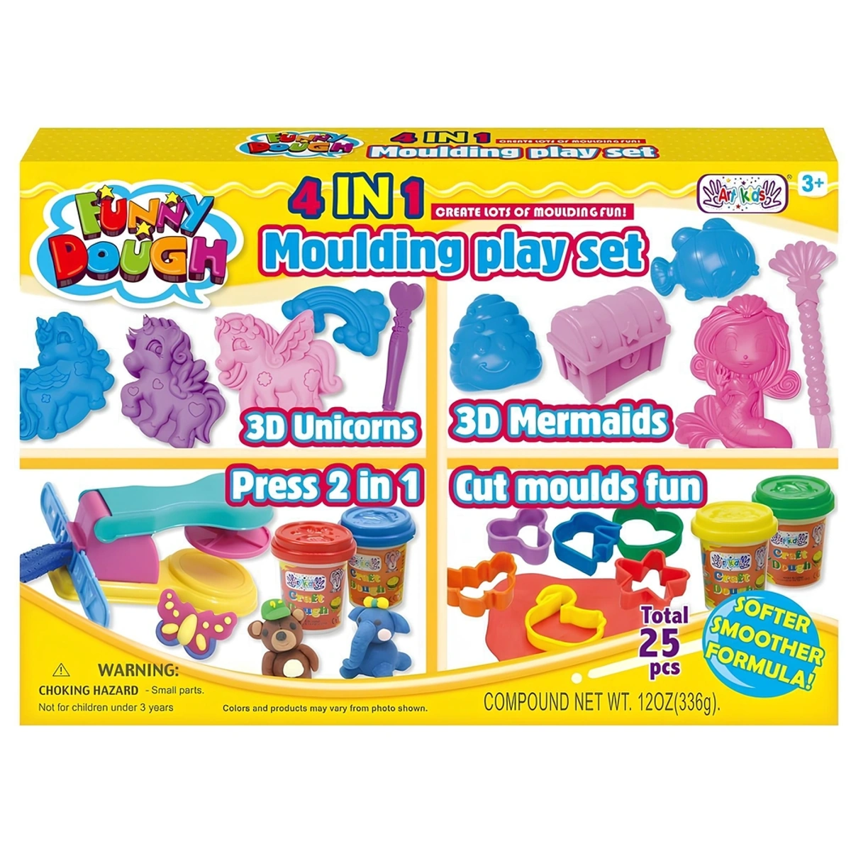 Multi-Shape 4-in-1 Clay Set for Kids - Skill Development