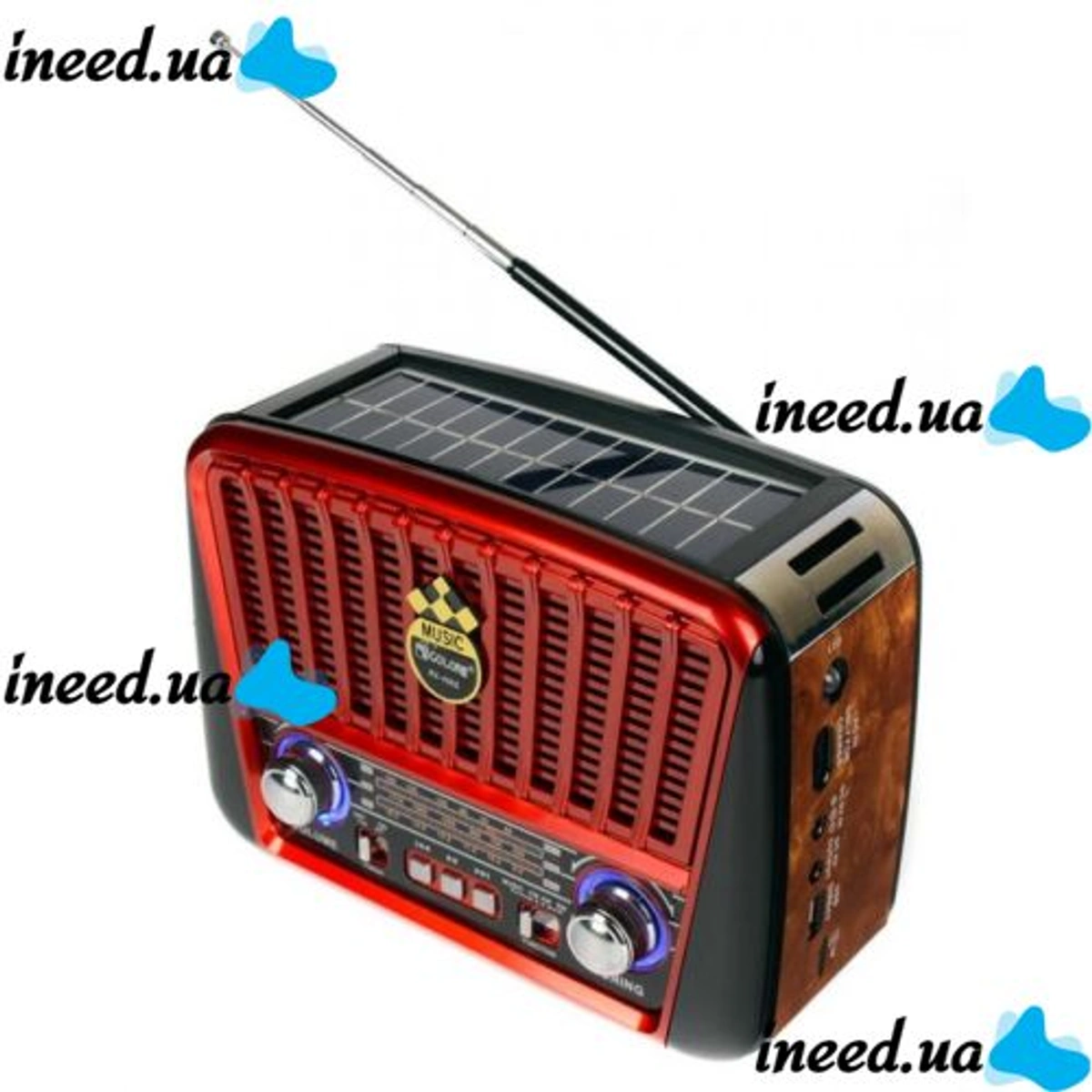 راديو ومكبر للصوت لاسلكي من جولون - أحمر - RX-BT455