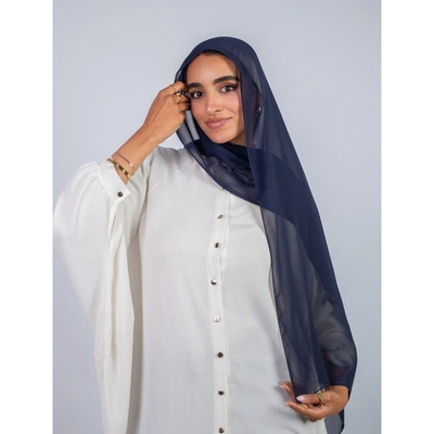 طرحه شيفون ساده من سترة - كحلي