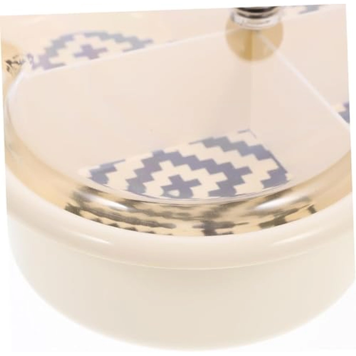 صينية تقديم مكسرات مقسمة مع غطاء - بيج