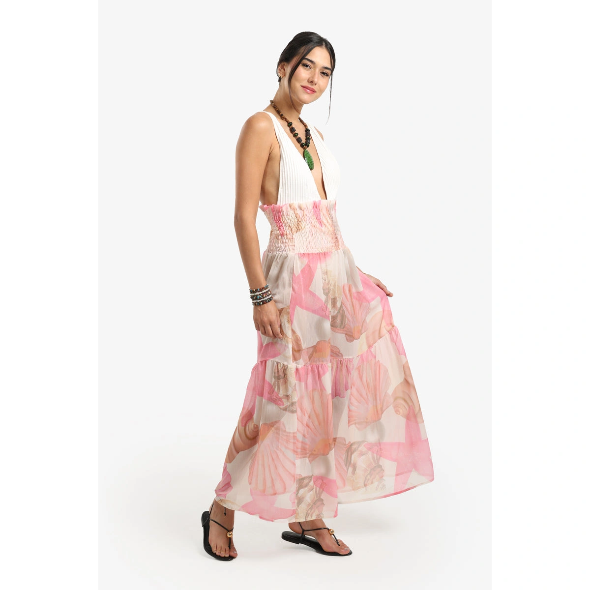 جيبة شاطئ بطبعة أصداف من كارينا 57717