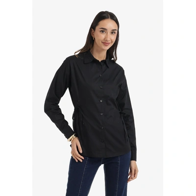 قميص برباط جانبي حريمي بوبلين من كارينا 58651