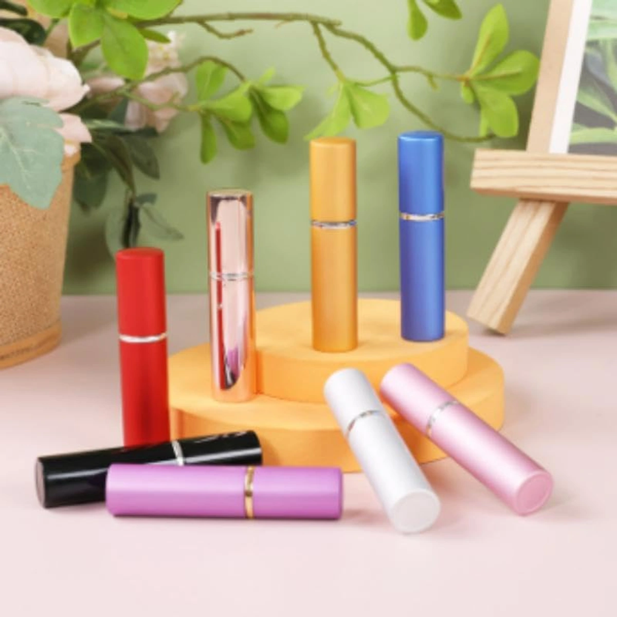 زجاجة بخاخة عطر قابلة لإعادة الملء - 10 مل - فضي