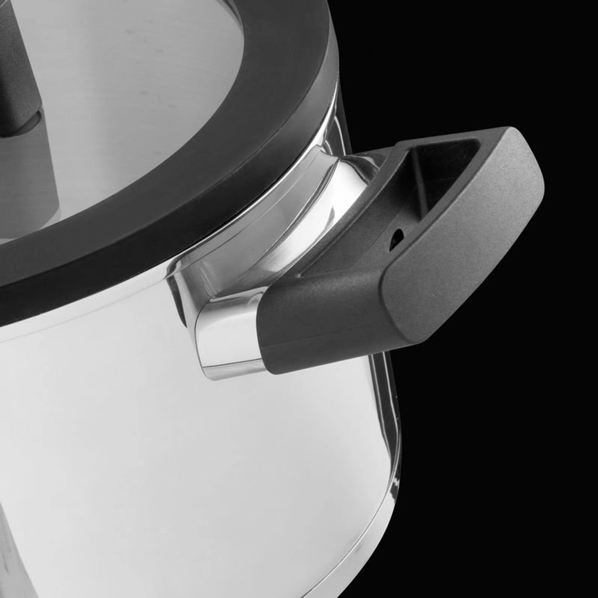 بيرغوف حلة ستانليس بغطاء مع نظام سحب هواء سفلي - فضي - 24 سم