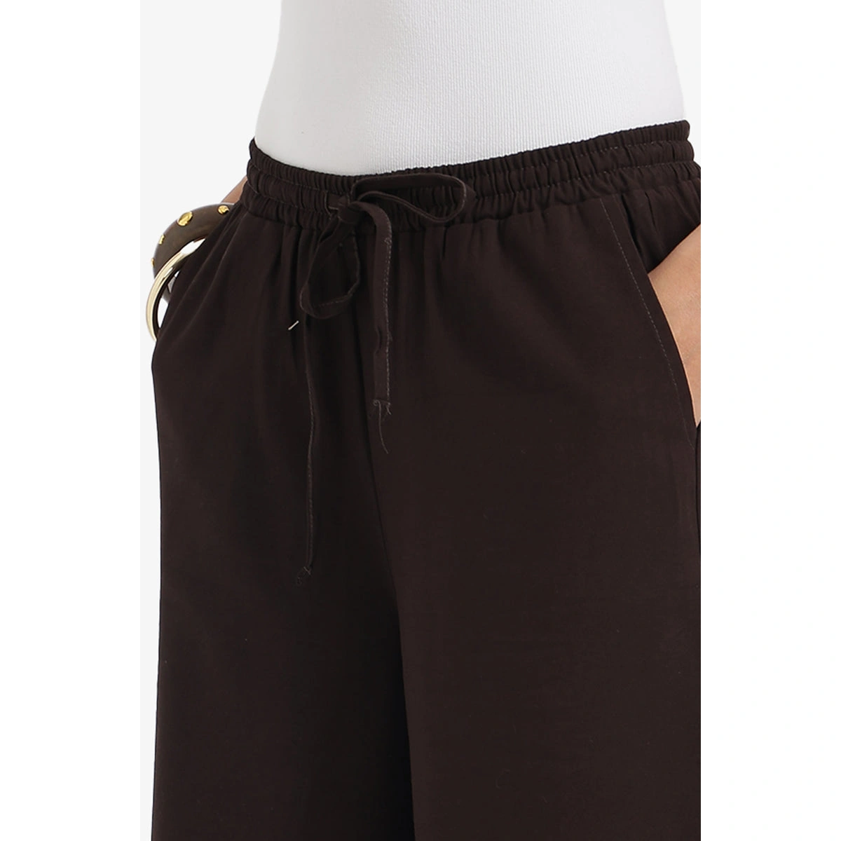 بنطلون واسع بتفصيلة متباينة من كارينا 58703