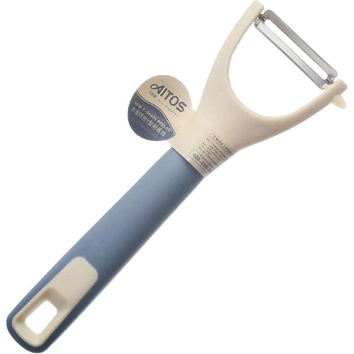 مقشرة خضروات بمقبض سيليكون - كحلي - 18 سم