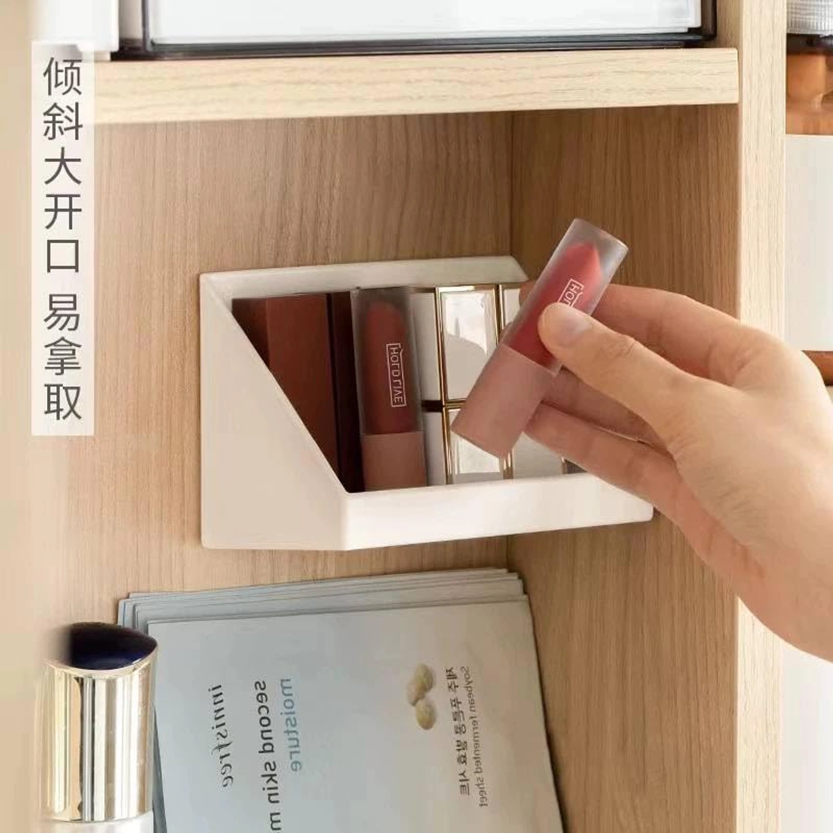 رف حائط أكريليك - ابيض - 3 أرفف