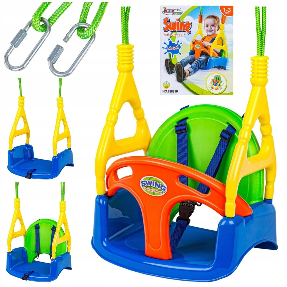 King Sport 28881R Mechanical Swing for Toddlers 1-3 Years