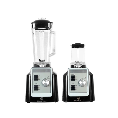 خلاط رفال صناعي 1800 واط مع إبريق 2 لتر ومطحنة 0.5 لتر - أسود - 533-Black - ضمان 3 سنوات