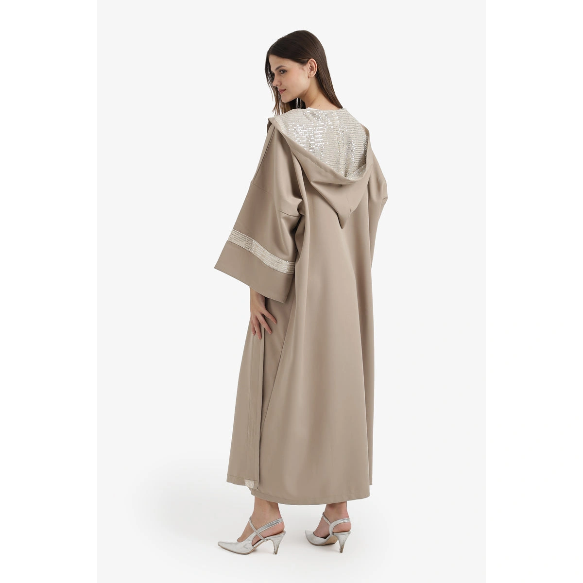 كيمونو قطيفة بغطاء رأس مزين بالترتر من كارينا 58654