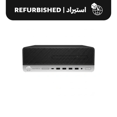 جهاز كمبيوتر HP ProDesk 600 G3 SFF مجدد، معالج Intel Core i5-7500، ذاكرة وصول عشوائي 8 جيجابايت DDR4، قرص تخزين SSD M.2 NVMe بسعة 128 جيجابايت، معالج رسومات Intel HD Graphics 630