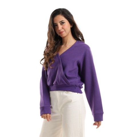 هودى حريمى قصير قطن كم طويل