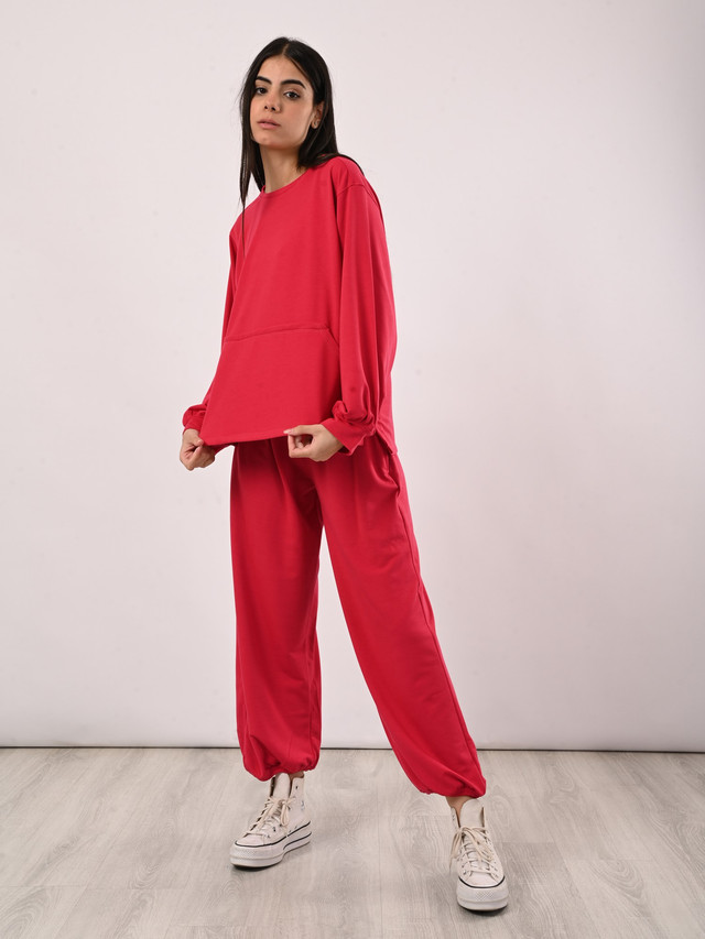 سويت بانتس بجيب جانبي ووسط عريض