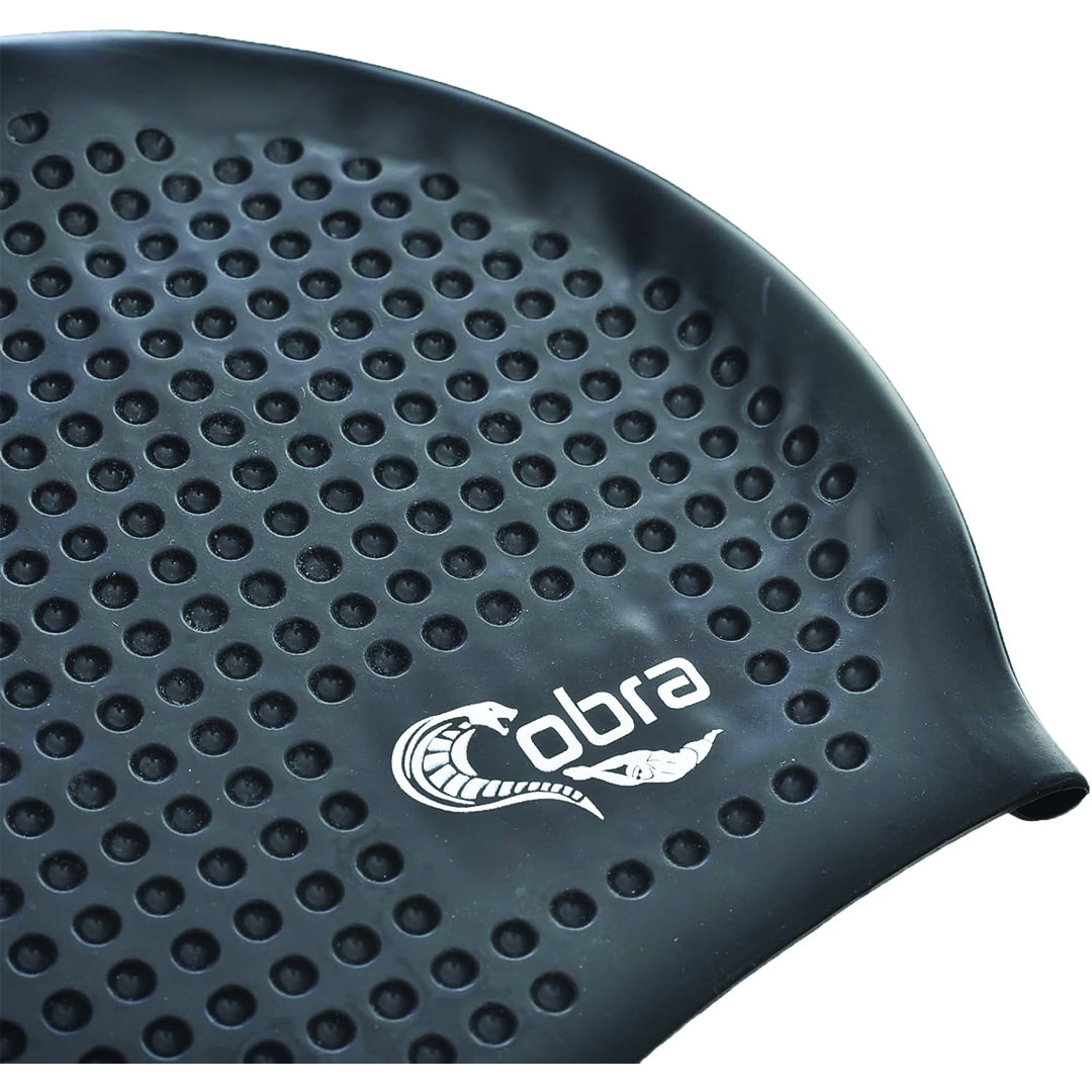 قبعة سباحة من السيليكون - أسود