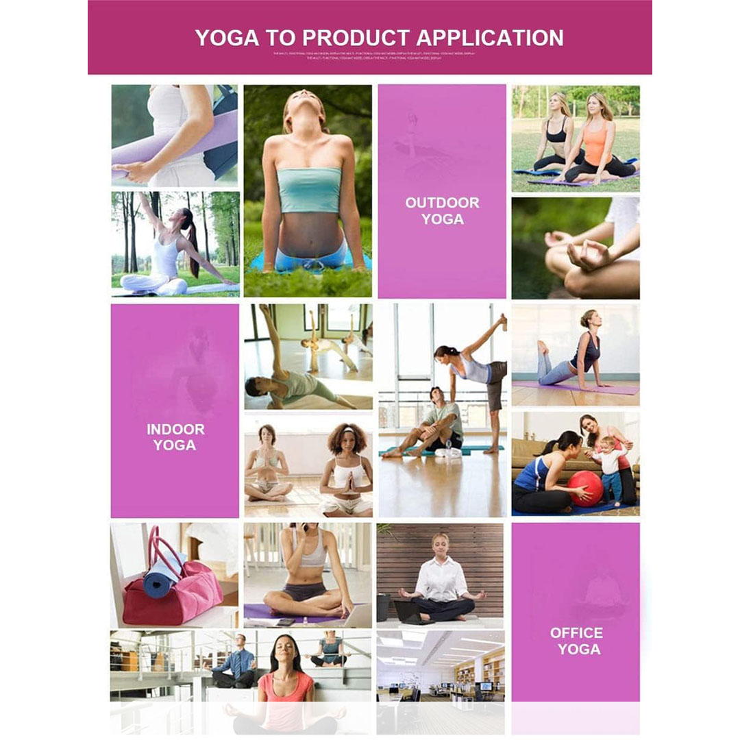 مكعبات يوغا من الإسفنج غير قابلة للانزلاق - 2 قطعة - ألوان متنوعة