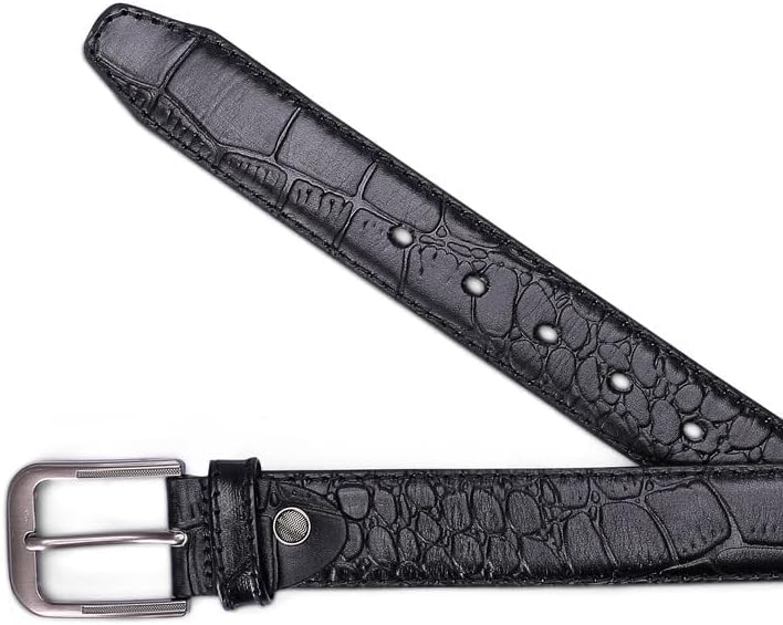 B12 حزام جلد طبيعي منقوش