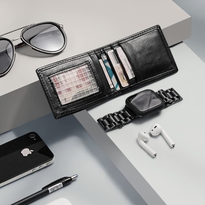 W7 محفظة كروت جلد طبيعي صغيرة